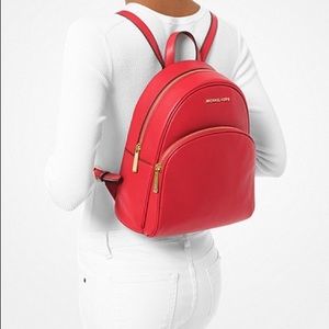 NWT authentic MK leather backpack red